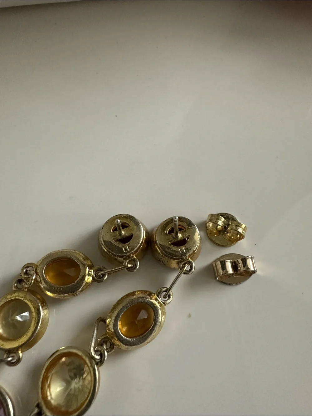 Lizzie Fortunato City Of Gems Earrings Linear Earrings Red Orange